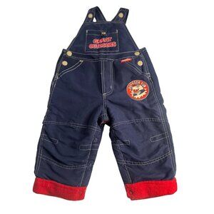VTG Great Outdoors Toddler Snow Overalls Fleece-Lined Bib Pants 12M Winter Retro